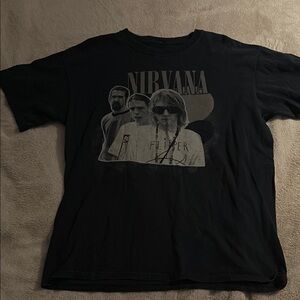 Nirvana Band Graphic T-Shirt - Black